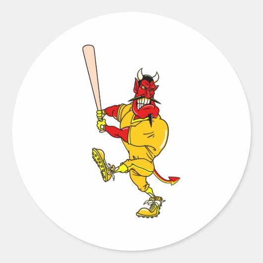 Devil Player Runder Aufkleber (Vorderseite)