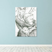 Devil Playing Man's Head als Saxophon, 1144 Leinwanddruck (Insitu (Holzboden))