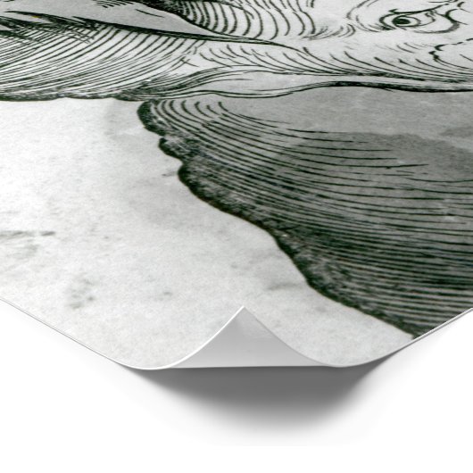 Devil Playing Man's Head als Saxophon, 1144 Poster (Ecke)