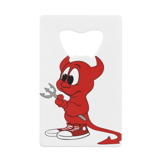 Devil Red Demon Cartoon Satan Evil Hell Heat Geldbeutel Flaschenöffner (Vorderseite)