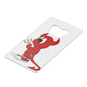 Devil Red Demon Cartoon Satan Evil Hell Heat Geldbeutel Flaschenöffner (Rückseite Schrägansicht)