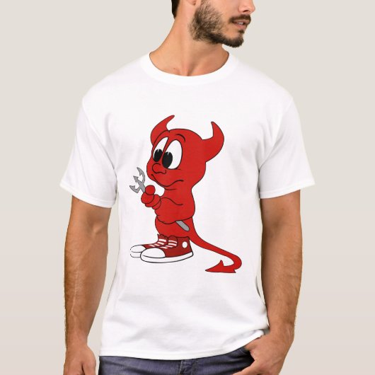 Devil Red Demon Cartoon Satan Evil Hell Heat T-Shirt (Vorderseite)