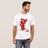 Devil Red Demon Cartoon Satan Evil Hell Heat T-Shirt (Vorne ganz)