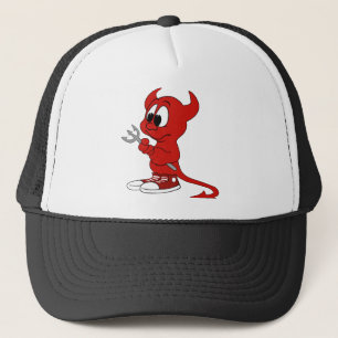 Devil Red Demon Cartoon Satan Evil Hell Heat Truckerkappe