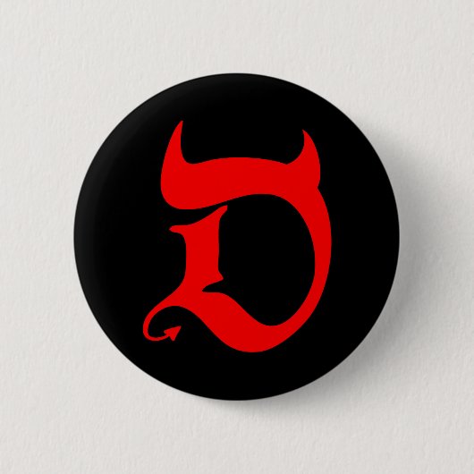 Devil (red print / black) button (Vorderseite)