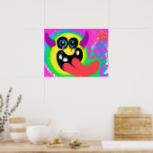 Devil Rock'n'Roll Happy Emoji Graffiti Poster (Küche)
