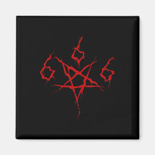 Devil Satan Satanic 666 Pentagram Occult Horror Ha Magnet