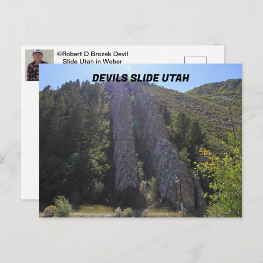 Devil Slide Utah Postkarte (Vorne/Hinten)