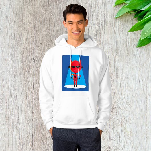 Devil Superhero Character Bold Red and Blue Hoodie