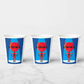 Devil Superhero Character Bold Red and Blue Pappbecher