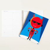 Devil Superhero Character Bold Red and Blue Planer