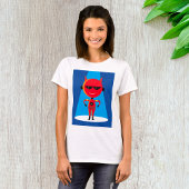 Devil Superhero Character Bold Red and Blue T-Shirt