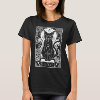 Devil Tarot Card Cat Tarot Card T-Shirt