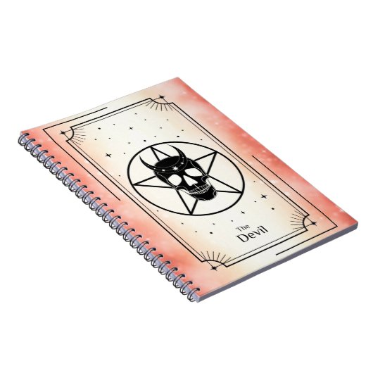 Devil Tarot Card Notebook Notizblock (Rechte Seite)