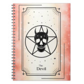 Devil Tarot Card Notebook Notizblock (Vorderseite)