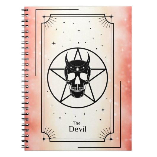 Devil Tarot Card Notebook Notizblock (Vorderseite)