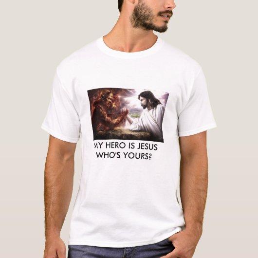 Devil_vs_Jesus, MEIN HELD IST JESUS… T-Shirt (Vorderseite)