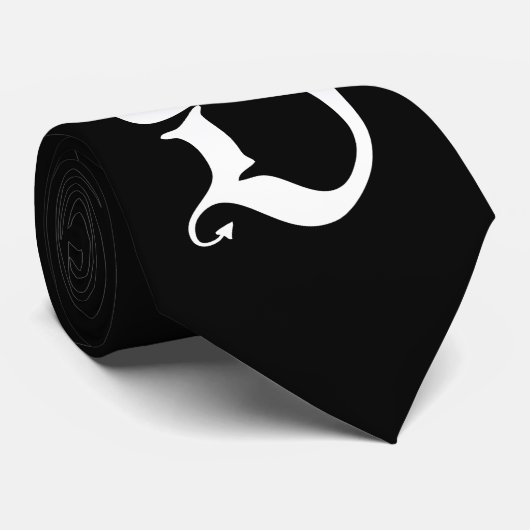 Devil (white print) krawatte (Gerollt)