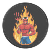 Devil with trident eishockey puck (Vorderseite)