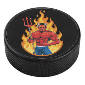 Devil with trident eishockey puck (3/4)