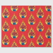 Devil with trident geschenkpapier (Flach)