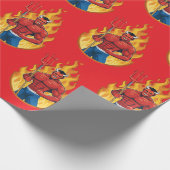 Devil with trident geschenkpapier (Ecke)