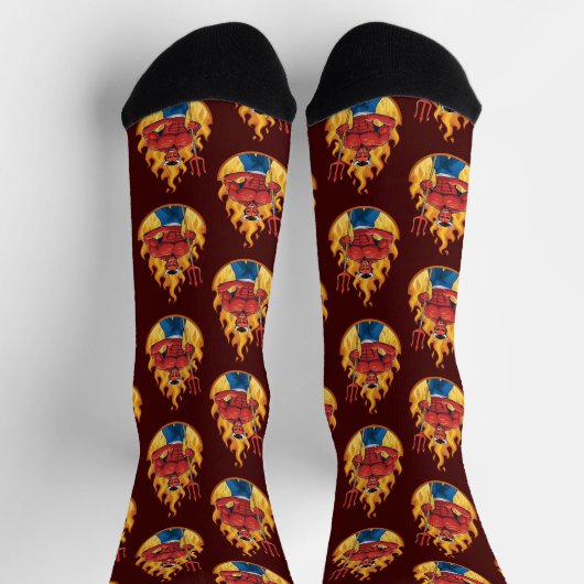 Devil with trident socken (Oben)