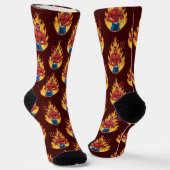 Devil with trident socken (Gewinkelt)