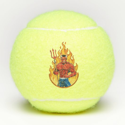 Devil with trident tennisbälle (Vorderseite)