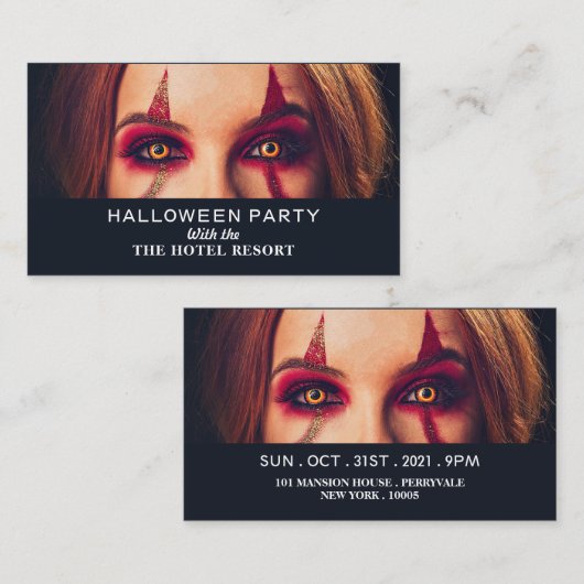 Devil Woman, Halloween-Party Ticket Einladung (Vorne/Hinten)