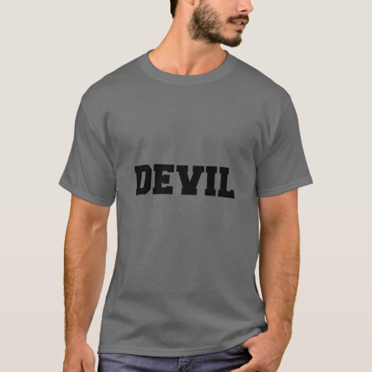 Devil Word Halloween Costume T-Shirt (Vorderseite)