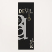 DEVIL Yoga Mat Abstrakte Kunst Schwarz-weißes Gold Yogamatte (Vorderseite)
