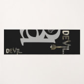 DEVIL Yoga Mat Abstrakte Kunst Schwarz-weißes Gold Yogamatte (Vorderseite (Horizontal))