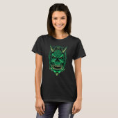 Devil Zombie Creepy Satan Evil Demon Head Skull Ha T-Shirt (Vorne ganz)
