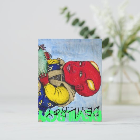 Devilboy-Karte Postkarte (Stehend Vorderseite)