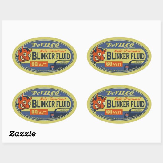 DevilCo Blinker Fluid Ovaler Aufkleber (Blatt)
