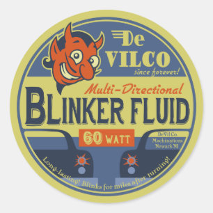 DeVilco Blinker Fluid Runder Aufkleber
