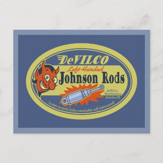 DeVILCO Linkshänder-Johnsons Postkarte (Vorderseite)