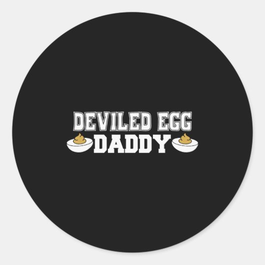 Deviled Egg Daddy - Funny Thanksgiving Deviled Egg Runder Aufkleber (Vorderseite)