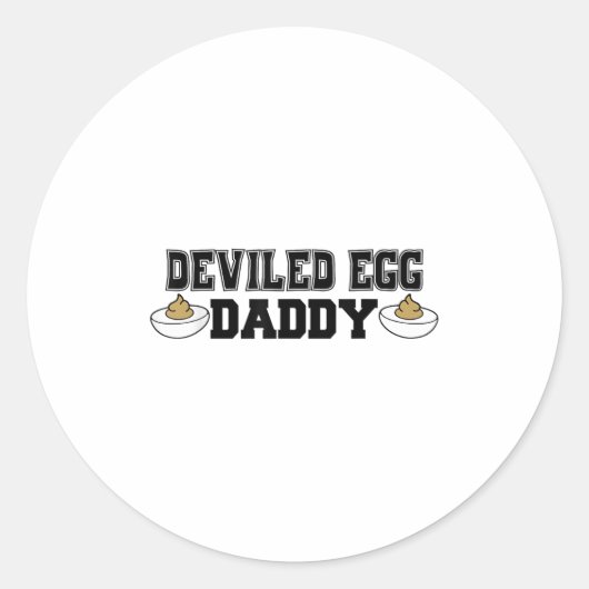 Deviled Egg Daddy - Funny Thanksgiving Deviled Egg Runder Aufkleber (Vorderseite)