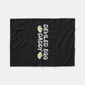 Deviled Egg Daddy Retro-Abendessen Du weißt, warum Fleecedecke (Vorderseite (Horizontal))