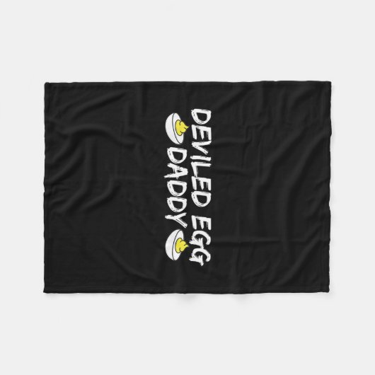 Deviled Egg Daddy Retro-Abendessen Du weißt, warum Fleecedecke (Vorderseite (Horizontal))