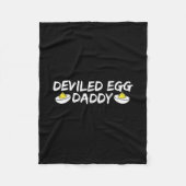 Deviled Egg Daddy Retro-Abendessen Du weißt, warum Fleecedecke (Vorderseite)