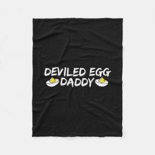 Deviled Egg Daddy Retro-Abendessen Du weißt, warum Fleecedecke