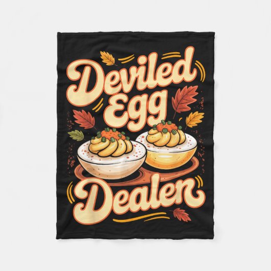 Deviled Egg Er Funny Retro Thanksgiving Food Quote Fleecedecke (Vorderseite)