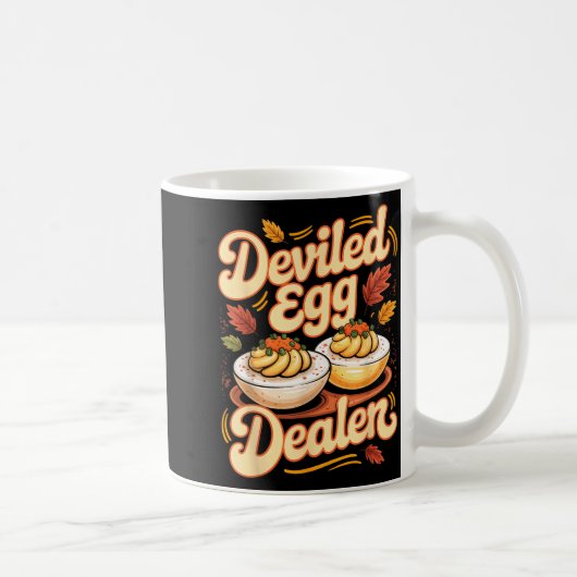 Deviled Egg Er Funny Retro Thanksgiving Food Quote Kaffeetasse (Rechts)