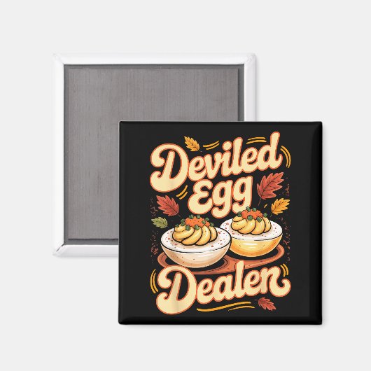Deviled Egg Er Funny Retro Thanksgiving Food Quote Magnet (Vorderseite/Rückseite)