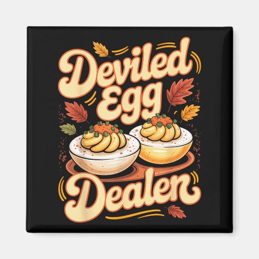 Deviled Egg Er Funny Retro Thanksgiving Food Quote Magnet (Vorne)