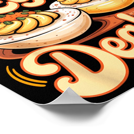 Deviled Egg Er Funny Retro Thanksgiving Food Quote Poster (Ecke)