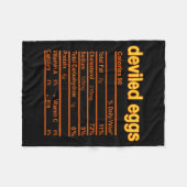 Deviled Egg Nutrition Facts Funny Thanksgiving Chr Fleecedecke (Vorderseite (Horizontal))